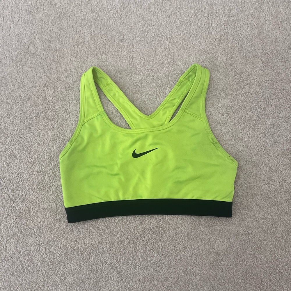Neon Green Nike Pro Sports Bra